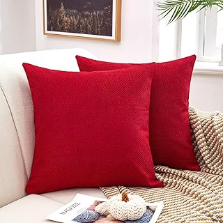 red cushion covers amazon