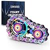 Fidget Spinner Toy for Adults Metal Figette Bike Chain for Adult Men Pain Stim ADHD Teen Cool Gadgets Quiet Desk Offices Anxiety Relief Items Stress Tool Sensory Spiky Easter Basket Stuffer - Colorful