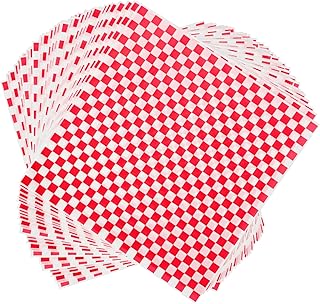 120pcs Wax Paper Sheets for Food, 12x12" Grease Proof Sandwich Wrapping Paper, Premium Deli Paper Sheets, Pre Cut Checkered Food Basket Liners for BBQ, Picnic, Festival, Fair by Neyimqr