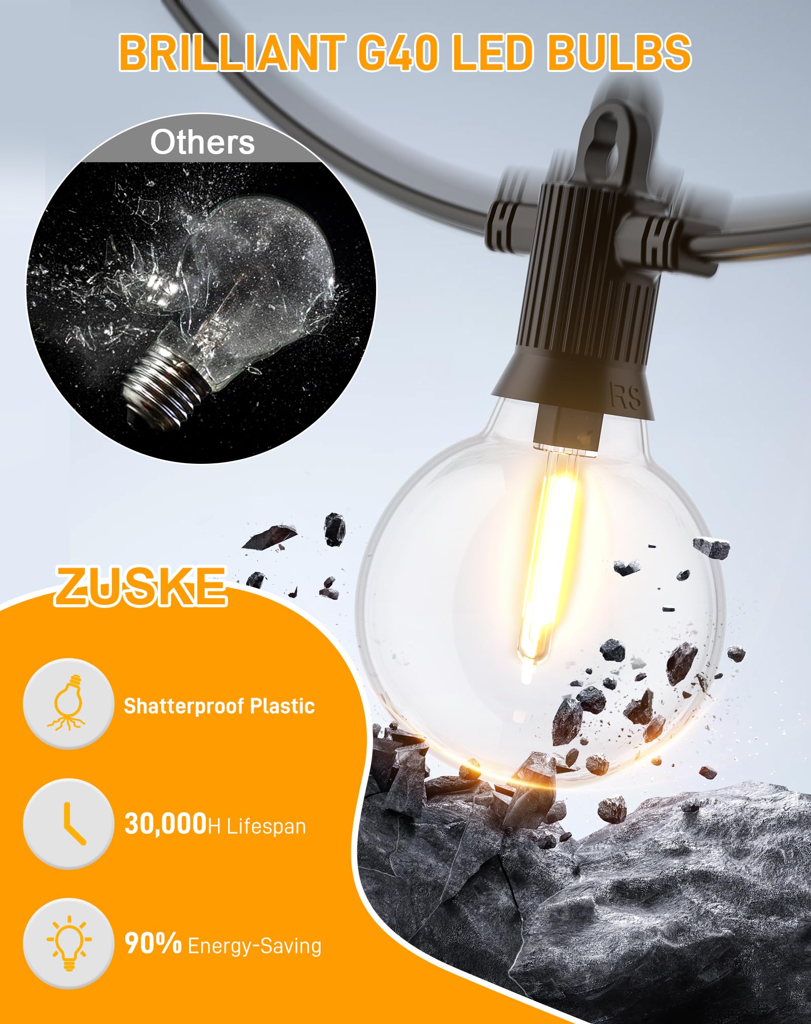 Zuske Outdoor Festoon Lights Mains Powered - Image 3