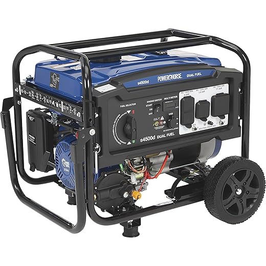 Powerhorse Portable Dual Fuel Generator, 4500 Watts