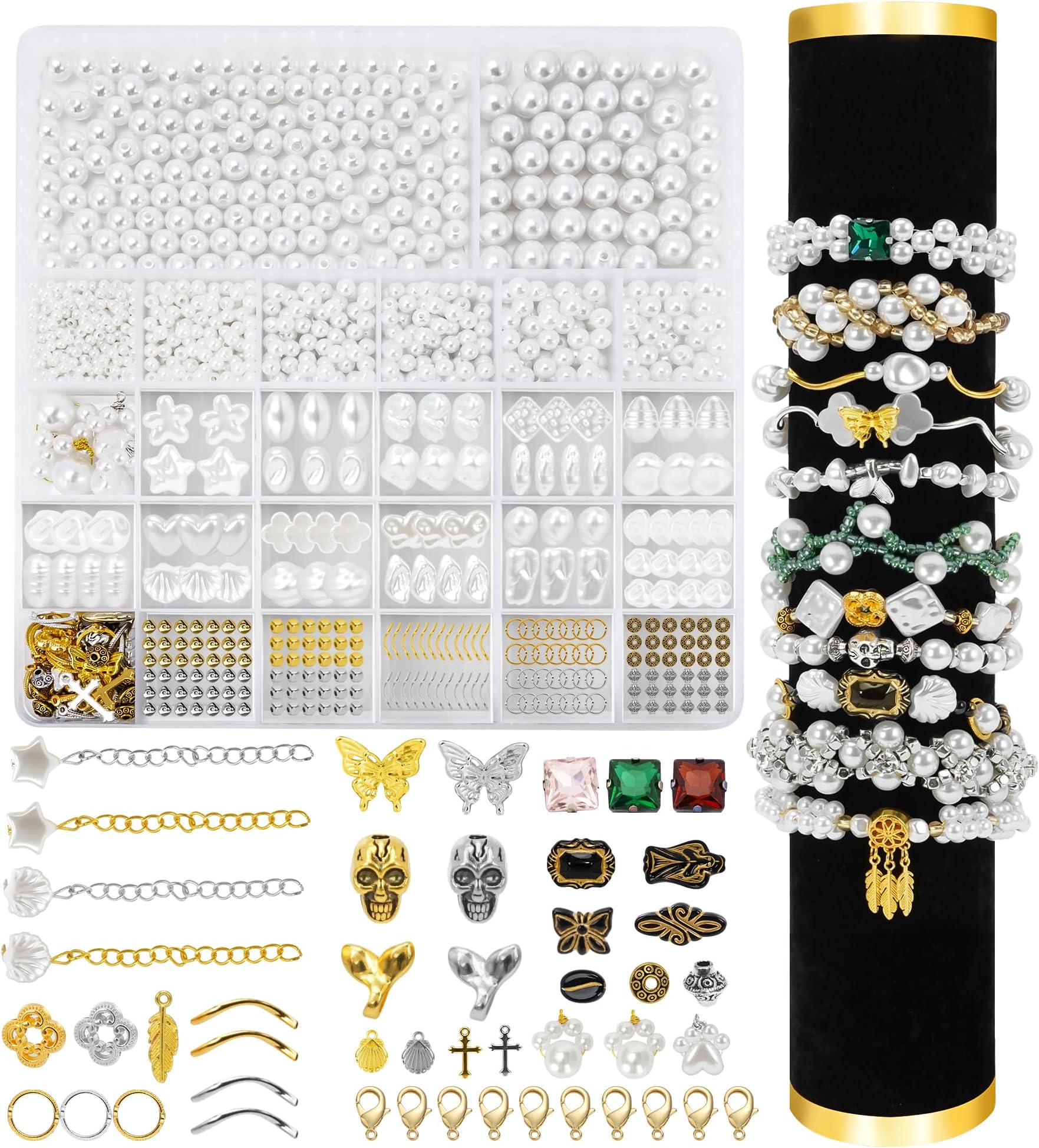120 Farben Perlen Zum Auffädeln, 33088Pcs+ Perlen Für Armbänder Selber