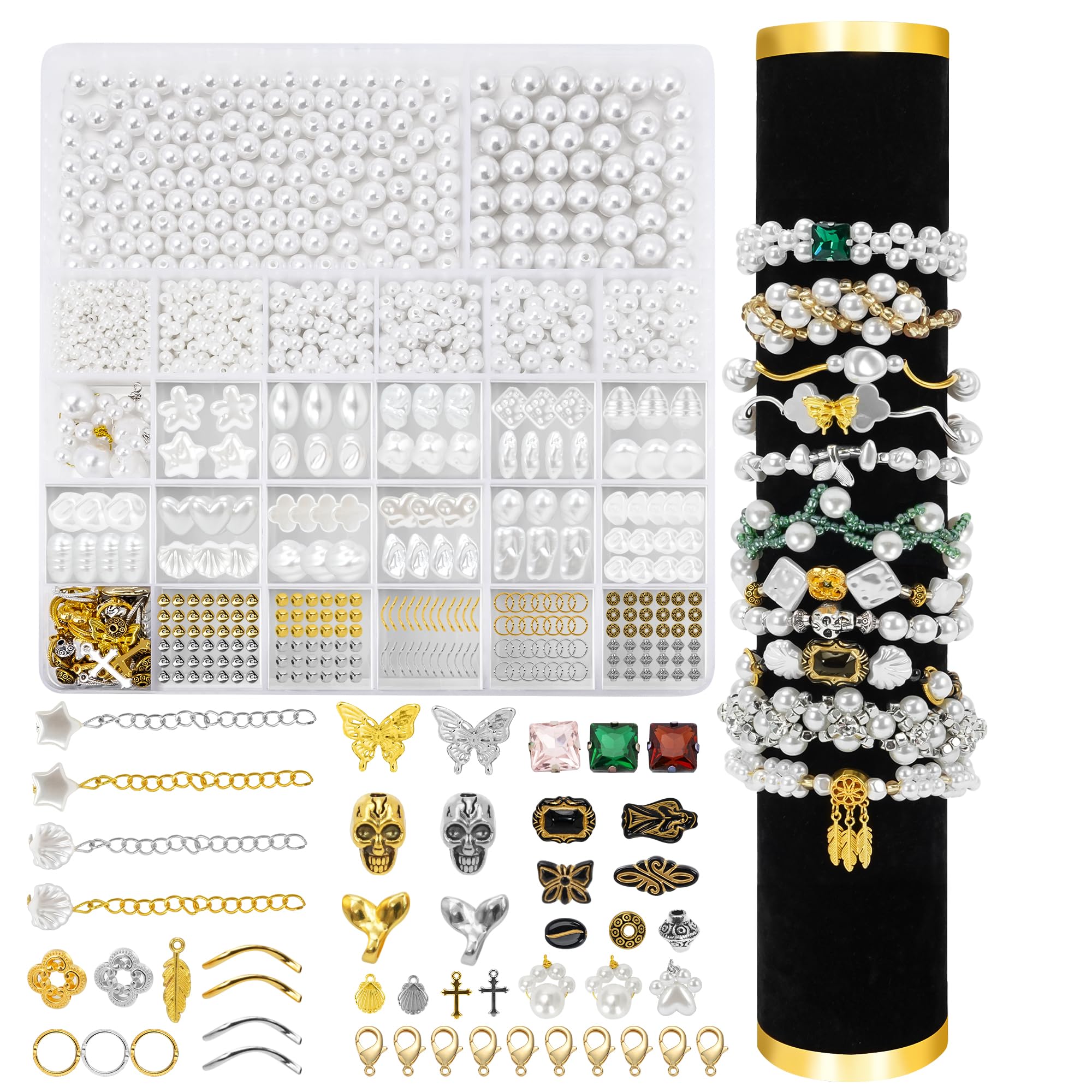 Kit Perline Per Braccialetti Fai Da Te - 5800 Pezzi Con Lettere E Accessori Per Creazioni - Foto 2