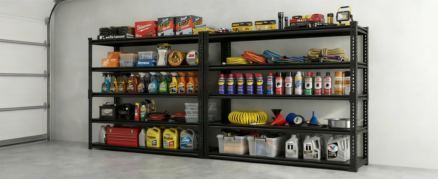 Amazon.com: Lauxery Heavy Duty 5-Tier Garage Shelving 3000lbs 72