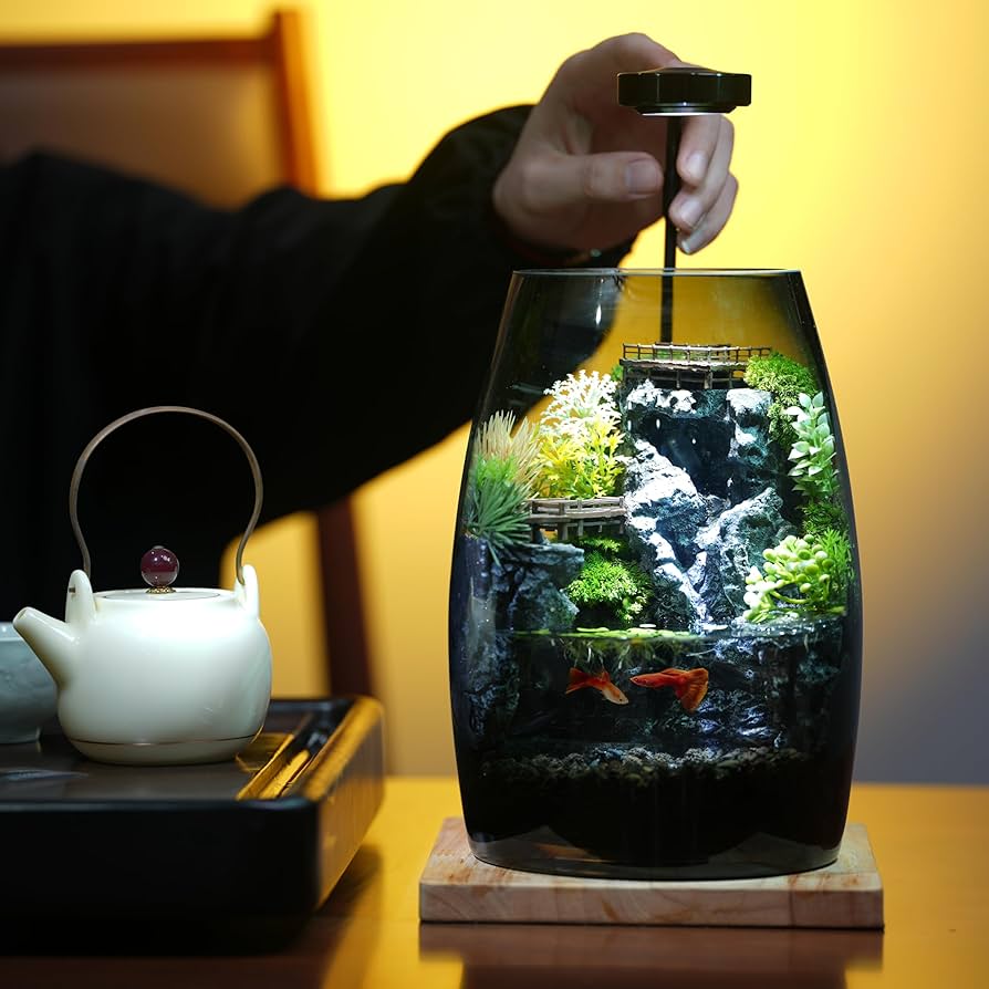 水を入れるだけですぐに始められる ミニチュアランドスケープアクアリウムBセット 水を入れるだけですぐに始められる ミニチュアランドスケープ