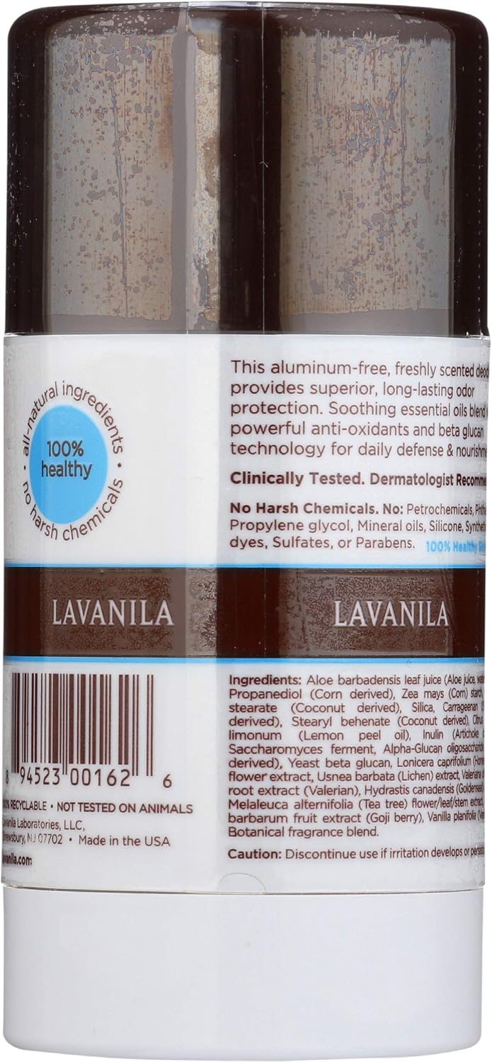 Lavanila - The Healthy Deodorant. Aluminum-Free, Vegan, Clean, and Natural - Vanilla Coconut 2 oz