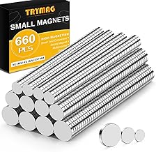 TRYMAG 660Pcs Small Magnets, 3 Different Sizes Tiny Mini Magents, Multi-Use for Fridge, DIY, Office, Hobbies, Crafts and Science