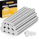 TRYMAG 660Pcs Small Magnets, 3 Different Sizes Tiny Mini Magents, Multi-Use for Fridge, DIY, Office, Hobbies, Crafts and Science