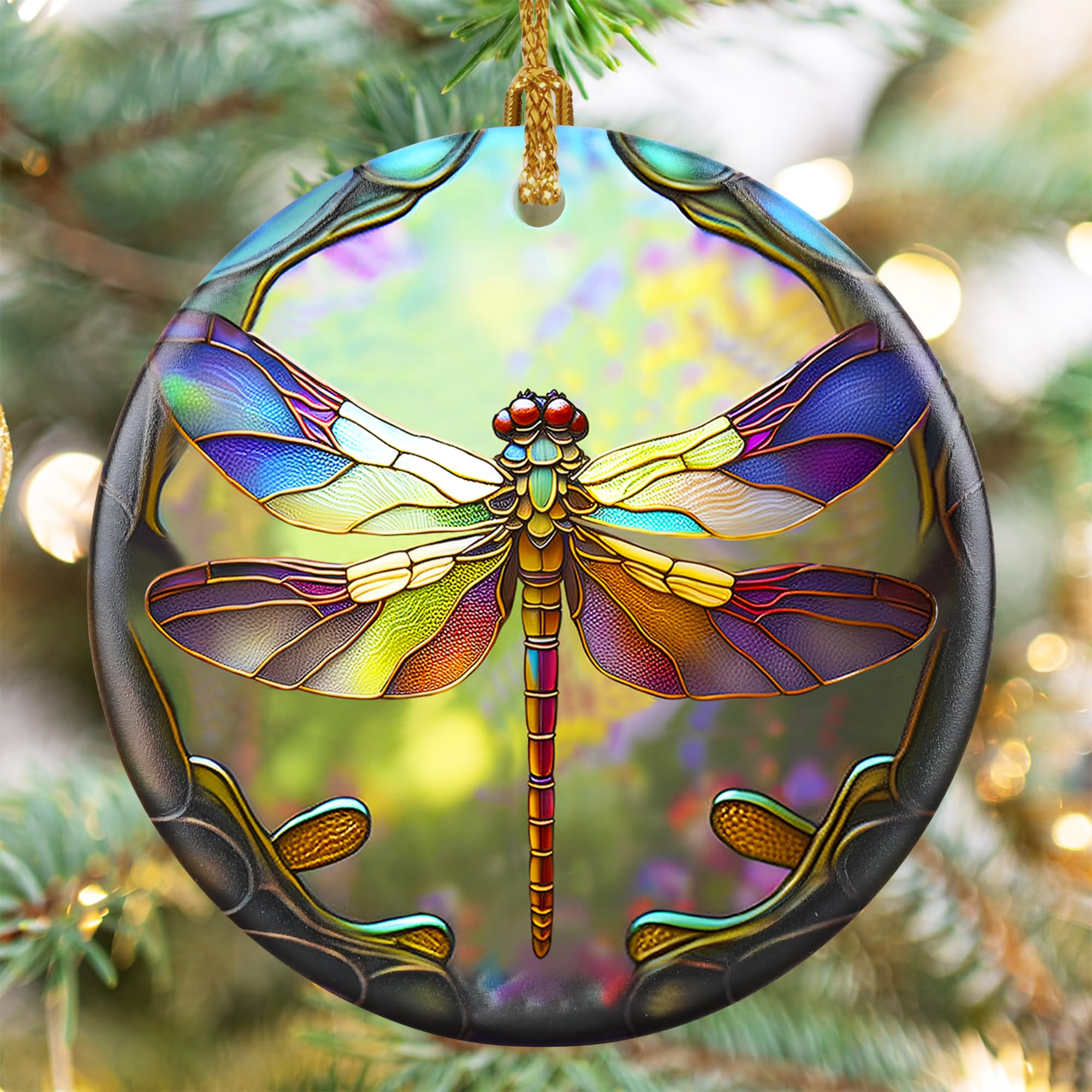 Décoration de Noël libellule suspendue Touber pour sapin et cadeau thématique