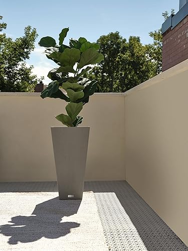 Miniatura 9 de Veradek Maceta cónica de resina V para interiorexterior (26 pulgadas, gris)