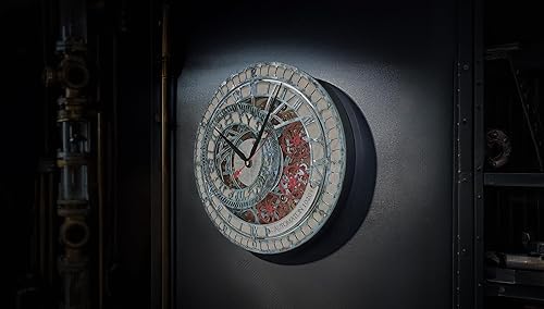 Miniatura 8 de Automaton Orloj Astronomical Moving Gears Wall Clock Wizard Tower Clock, Large Magic Wall Art, Personalized Gift, Open Silent Mechanism