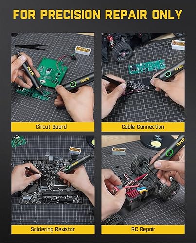 Miniatura 8 de Kit de soldador Fanttik T1 Max, soldador inalámbrico, calentamiento rápido de 7 segundos (390F-840), auto-descanso, 4 puntas de soldadura de