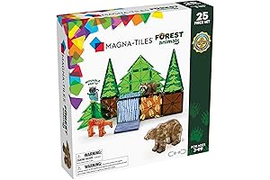 MAGNA-TILES Freestyle Set: 25 Vibrant Forest Animals