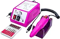 Lixadeira Motor Unha Elétrica Profissional Mercedes Rosa, Bivolt 110V - 220V