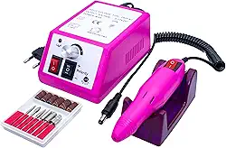 Lixadeira Motor Unha Elétrica Profissional Mercedes Rosa, Bivolt 110V - 220V