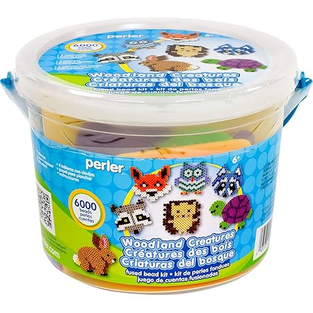 Perler Woodland Creatures Fuse Bead Bucket Craft Activity Kit, 6006 pcs