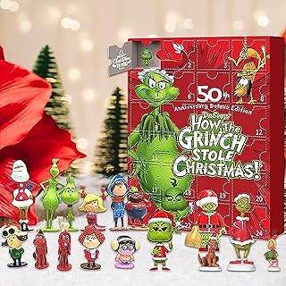 Christmas Advent Calendar 2023, Christmas Countdown Calendar for Kids Adult, 24 Days of Christmas Advent Calendar, 24PC Cute Cartoon Elf Figures Doll Xmas Vacation Stocking Stuffer Gifts Idea (A)