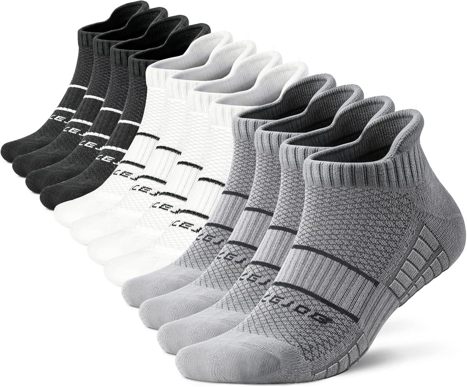 Ankle Socks For Men Size 9-13,Cotton low cut Socks,Compression Athletic Sport for Running Hiking Cycling With Heel Tab
