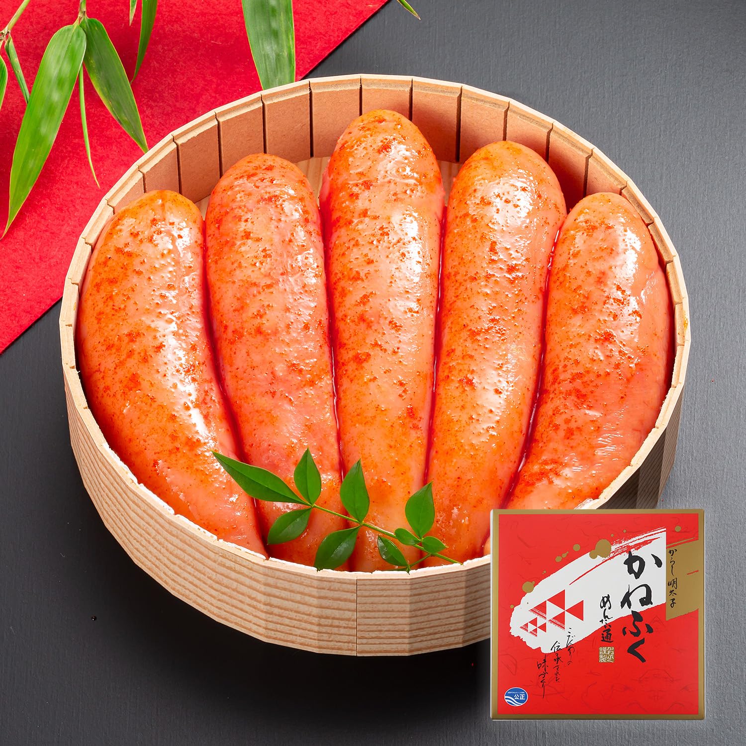 かねふく 明太子 ギフト 無着色 樽入り辛子明太子｜贈答品 贈り物 中元 歳暮 内祝い 一本物 樽 化粧箱