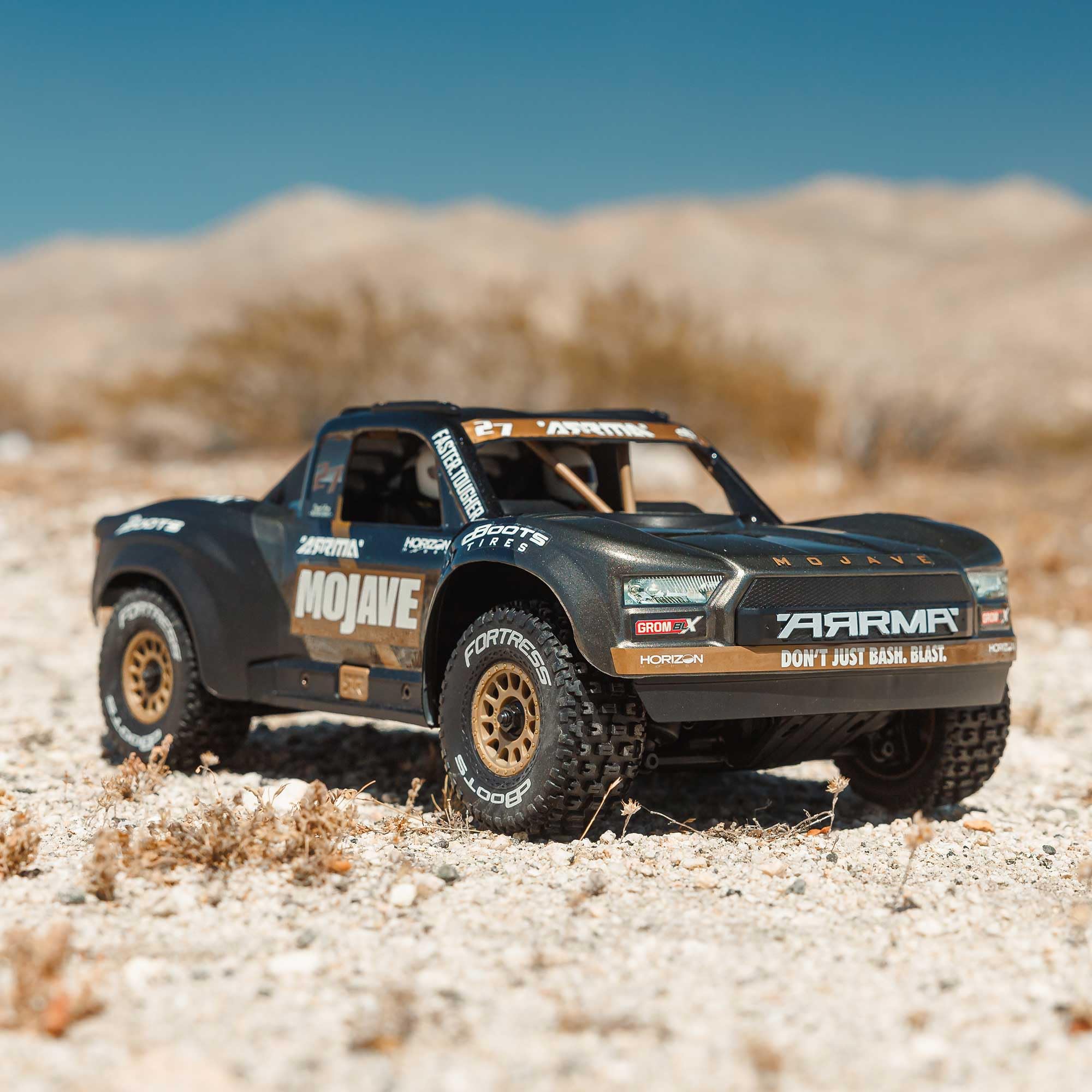 ARRMA RC Truck Mojave GROM 4X4 223S BLX BRUSHLESS Small Scale Desert Truck RTR (Akku und Ladegerät Nicht im Lieferumfang enthalten) mit DSC, Schwarz, ARA2304T1