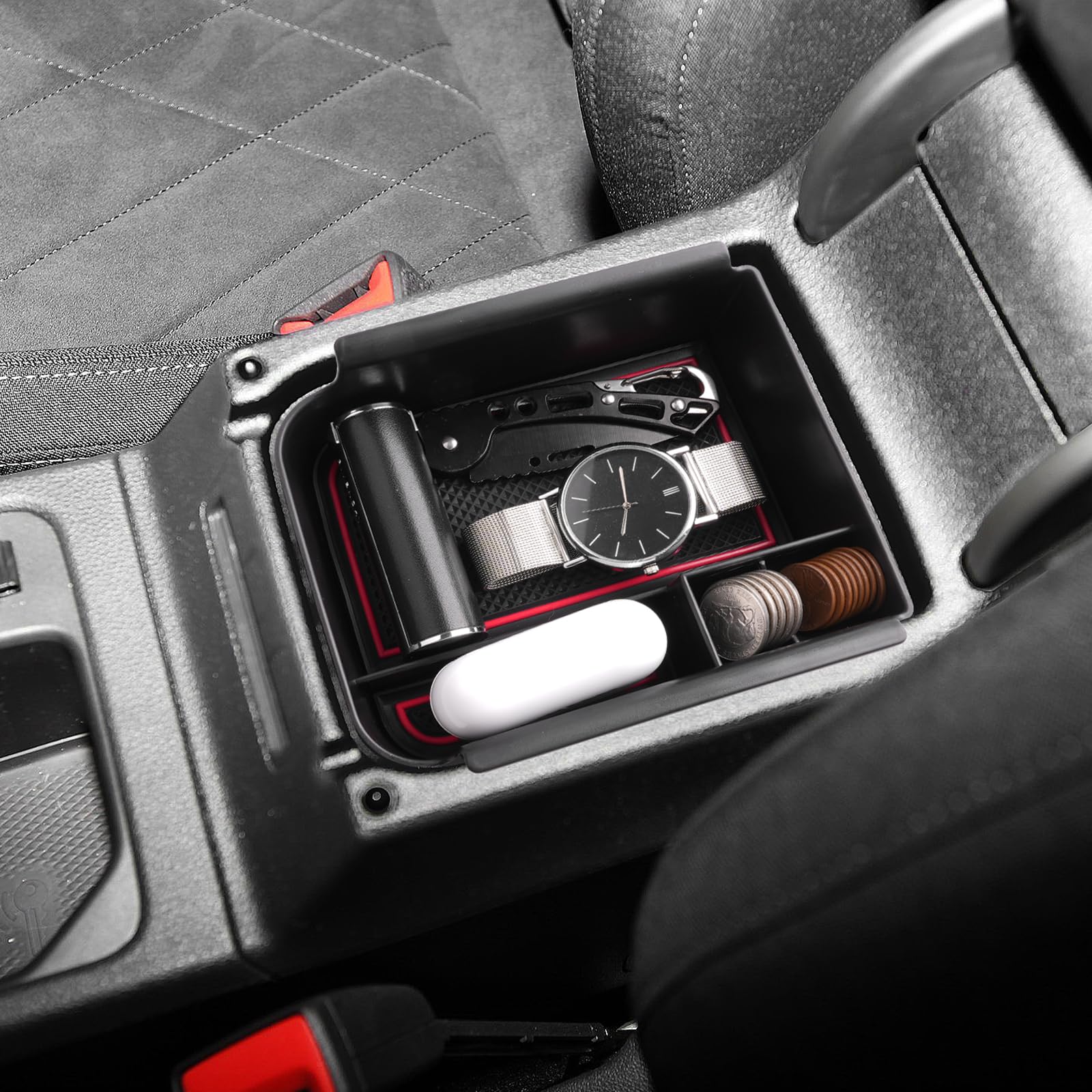 Organizzatore Bracciolo Per VW Golf MK8 - Vano Portaoggetti Con Divisori - Foto 9