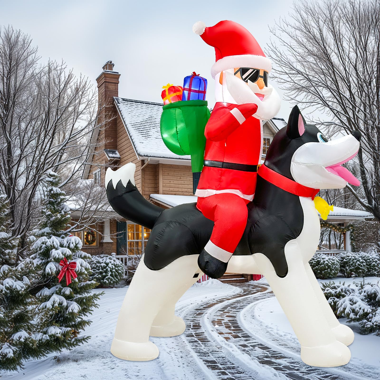 Husky Outdoor Christmas Decorations