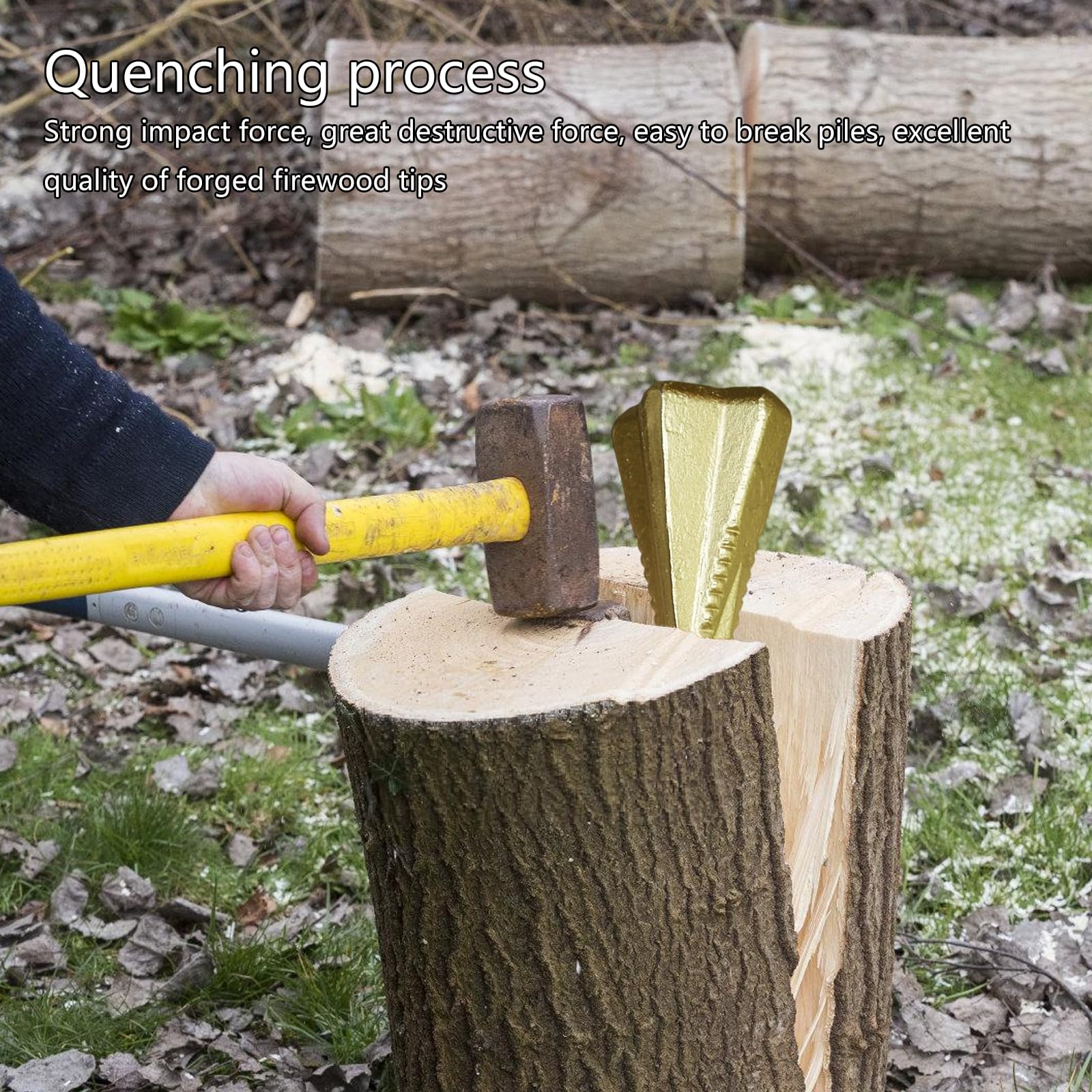 Cales de séparation 4 directions en acier pour bois de chauffage, 1,8 kg