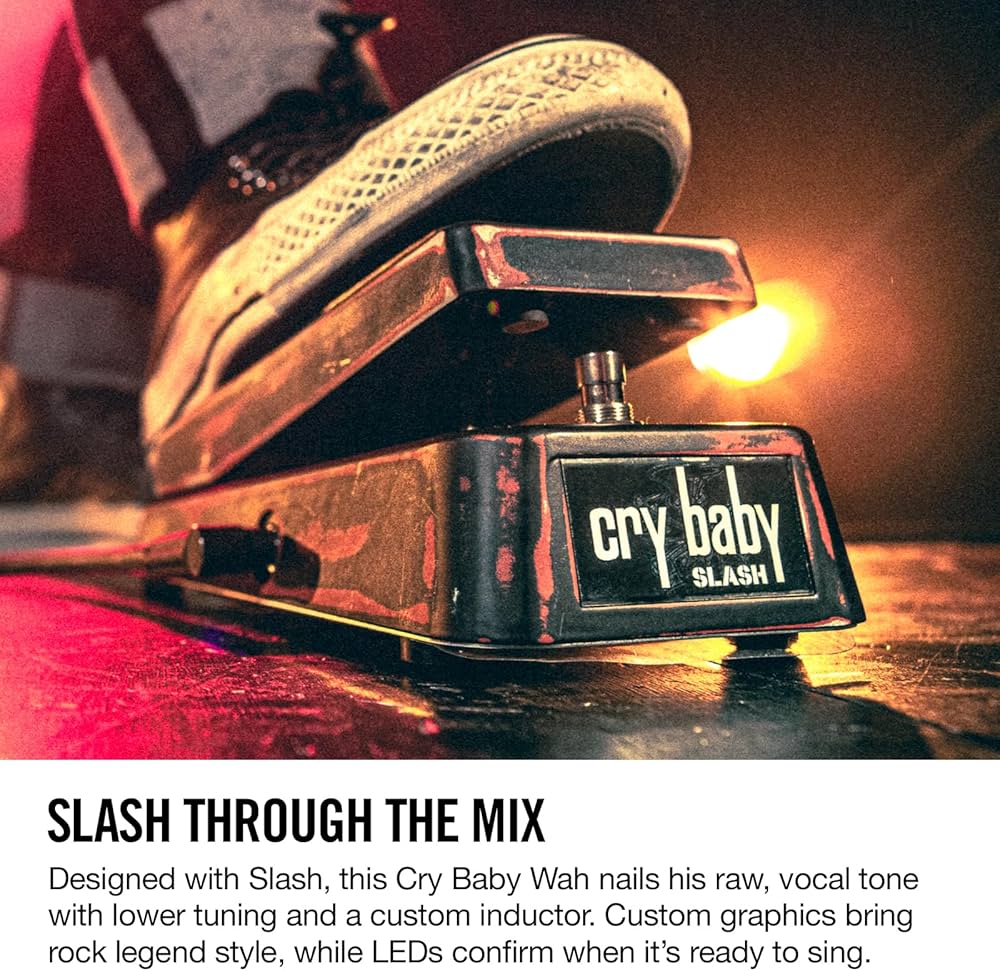 ギター JIM DUNLOP SC95 Slash Cry Baby Wah Cry Baby Pedal de efeitos de guitarra Wah clássico Slash (SC95