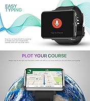 Vista 4 de Reloj inteligente 4G con pantalla de 2.86 pulgadas, Android 7.1, 3 GB+ 32 GB 5 MP, 2700 mAh, batería Smartwatch para hombres (negro, 3 GB+ 32 GB)