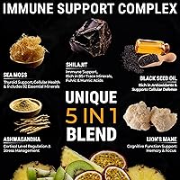Vista 4 de Organic Shilajit Gummies with Sea Moss Gummies - Shilajit Supplement for Immune Support - Pure Himalayan Shilajit and Ashwagandha with Sea Moss and