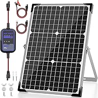 Vista 1 de Kit de panel solar Voltset 30 W 12 V con controlador MPPT, cargador de batería solar y mantenedor, panel solar impermeable con soporte de montaje