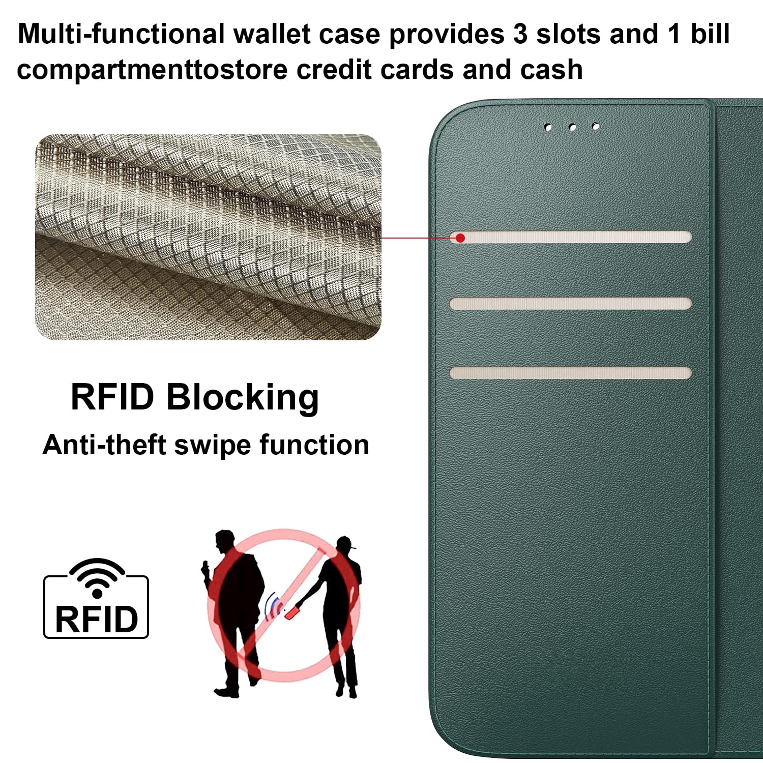 Cover Compatibile con Samsung Galaxy A17 4G/ 5G, con 1 Pezzo Vetro Temperato Pellicola Protettiva e 1 Pezzo Strumento di Installazione Semplice, Premium Pelle PU Libro Flip Custodia - Verde