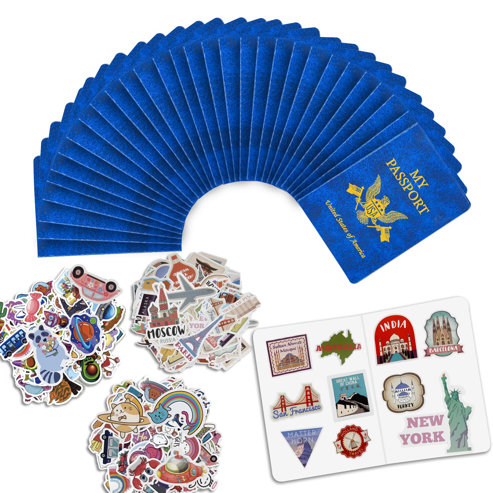 SATINIOR Cuaderno De Pasaporte En Blanco A Granel Para Niños, Juego De Simulación, Pasaporte, Actividad, Pasaporte Falso, Cuaderno De Viaje, Recuerdos De Fiesta, Diario, Suministros Escolares Para El