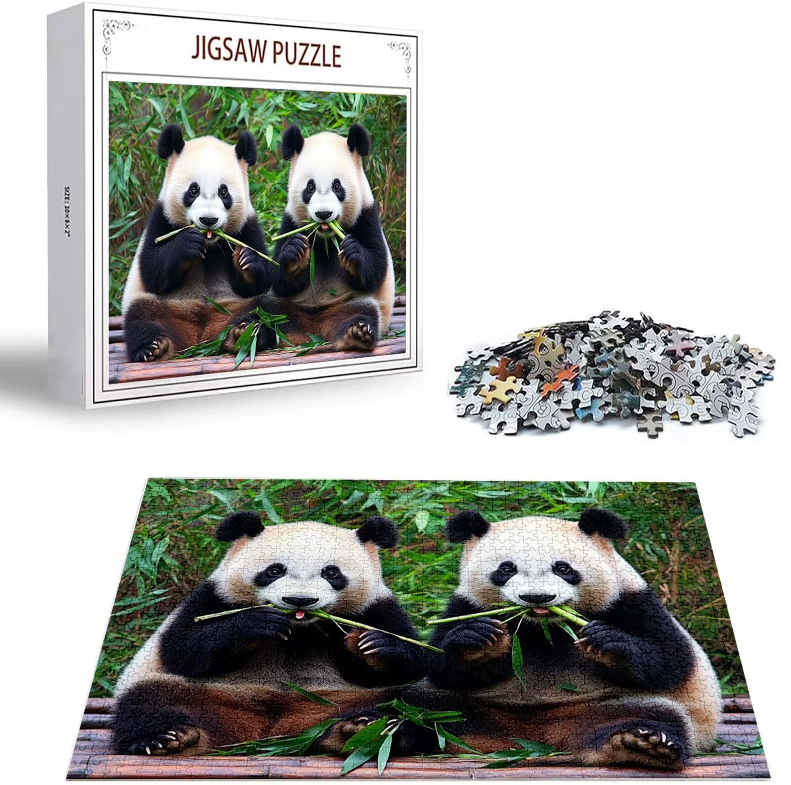 Puzzle 2000 Pezzi per Adulti Ragazzi, 3 4 5 Anni Puzzle Animale 6 7 8 Anni Giochi Educativi Sostenibili Con Motivi Per Adulti Da Gioco in Legno Di Alta Qualità Jigsaw Panda per Gioco Familiare B-3029
