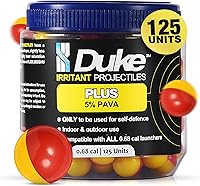 Vista 8 de Duke Plus - Bolas de autodefensa calibre 68, no letales 68 Cal munición, bolas de pintura de pimienta, proyectil de aerosol de defensa, rondas