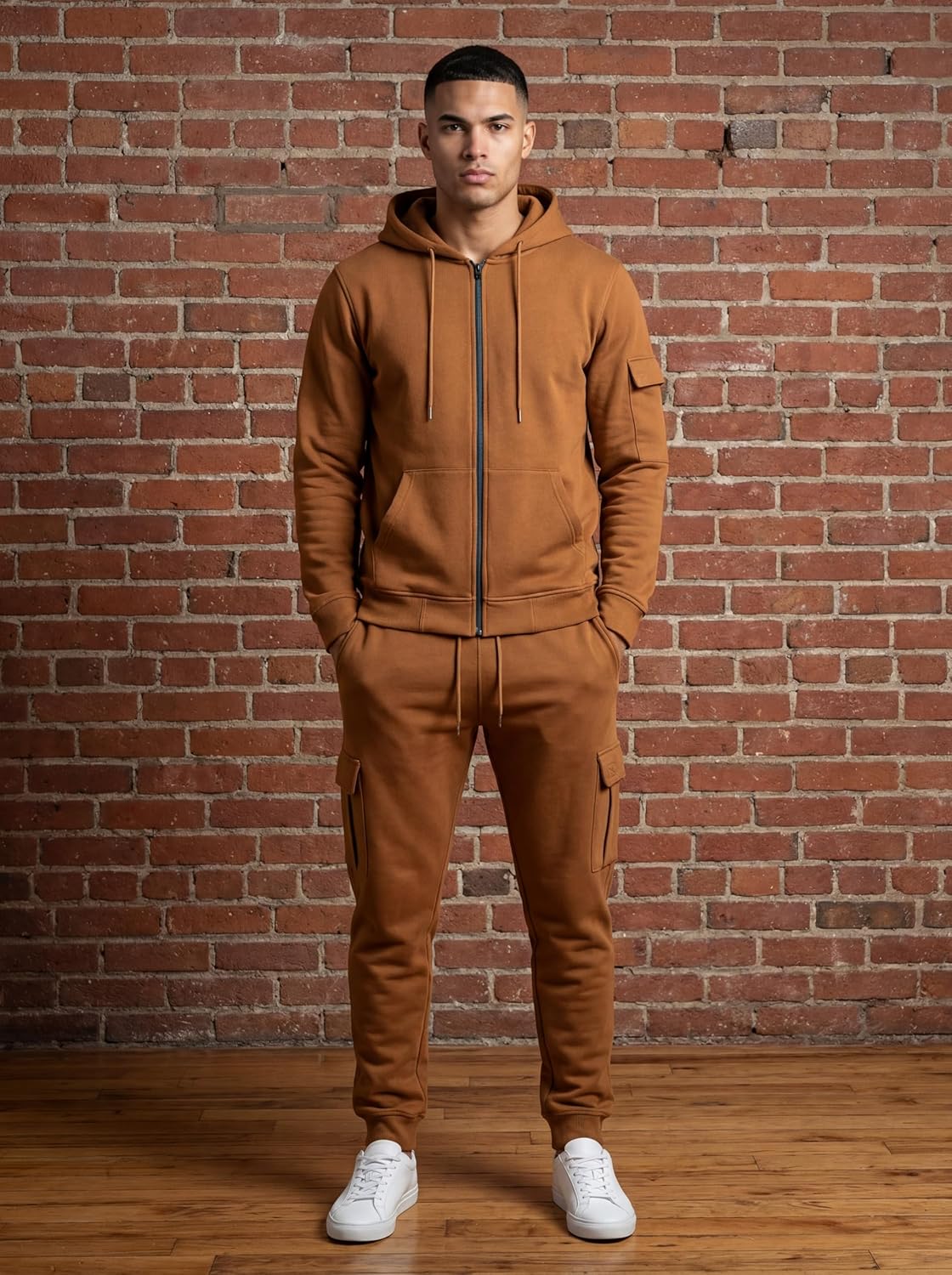 Men’s 2-Piece Jogger Sweatsuit - 450GSM Winter Fleece with Utility Pockets - Image 6