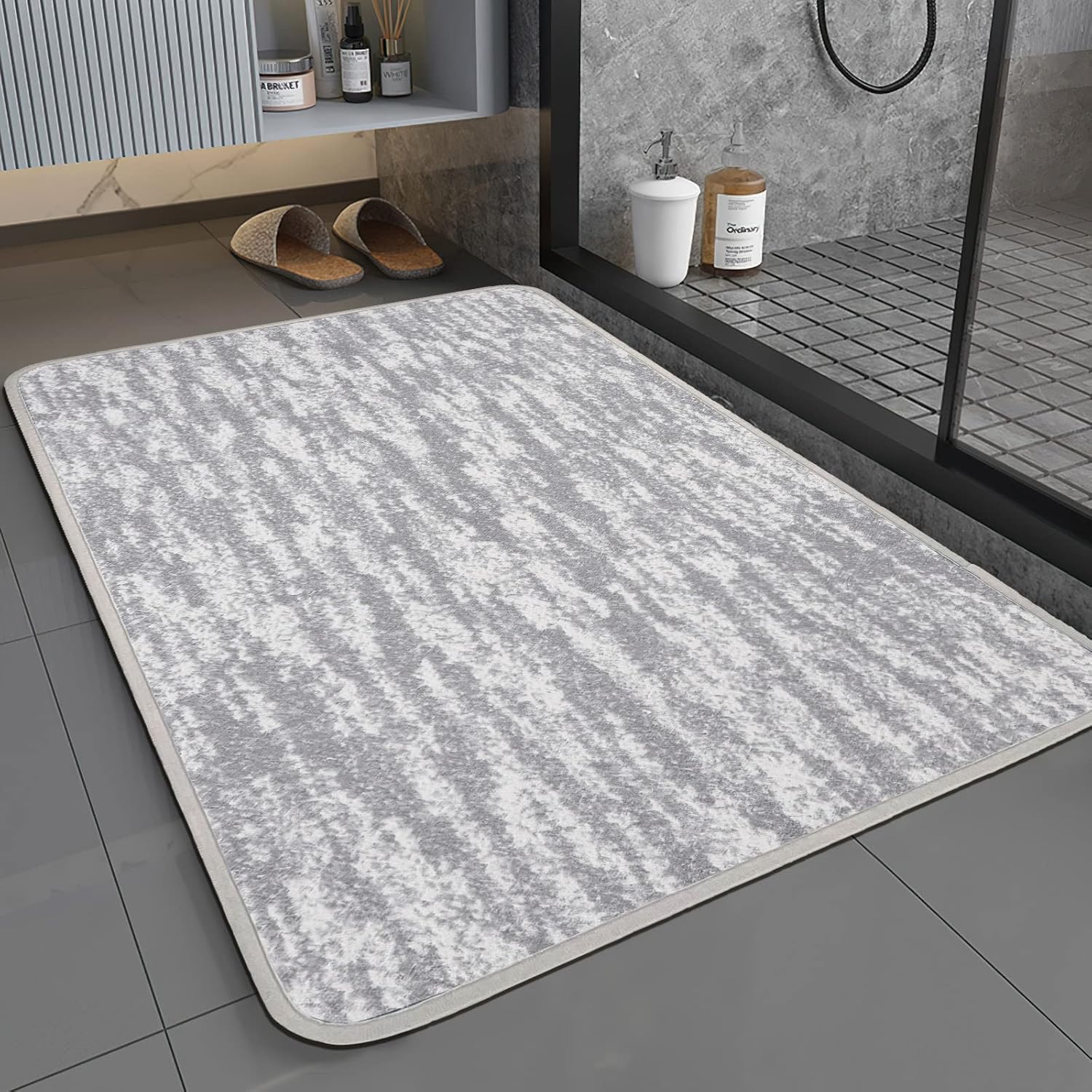 ORTIGIA NonSlip Bath Mat Super Absorbent Bathroom Mats Machine