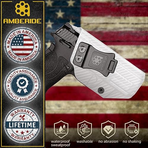 Miniatura 7 de M&P 380 Shield EZ Holster IWB KYDEX Holster Fit Smith & Wesson M&P 380 Shield EZ Pistol, Inside Waistband Concealed Carry, Adjustable Cant &