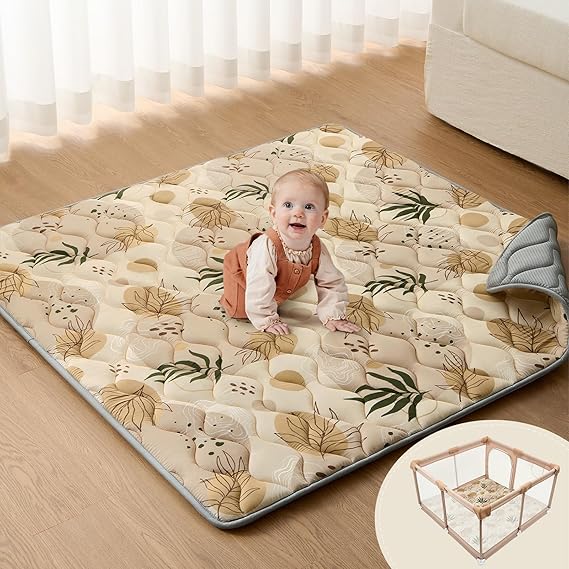 Blissful Diary Baby Play Mat, 47x47 Infant Play Mat for
