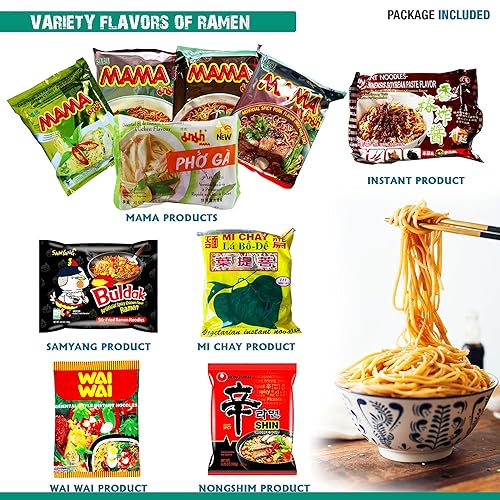 Miniatura 2 de INFINITEESHOP Paquete variado de ramen instantáneo asiático y mezcla de aperitivos asiáticos, paquete de 18, surtido de aperitivos y alimentos