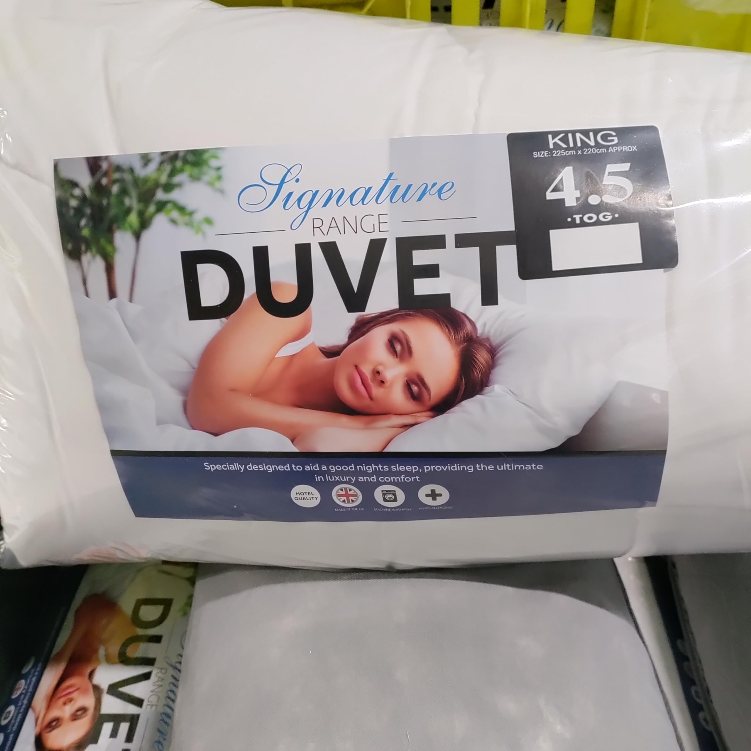4.5 tog King Duvet 100% Cotton Cambric Cover Premium Hotel Quality Feels Like Down Quilt
