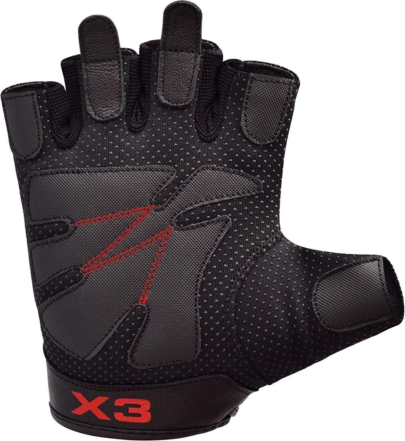 RDX Guanti da ginnastica per sollevamento pesi per allenamento, traspiranti e antiscivolo, buoni guanti da fitness per allenamento con forza, powerlifting, riempimento, sport, bilanciere e manubri