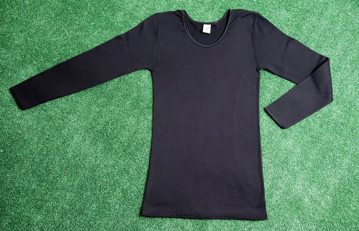 Set da 3 Maglie Donna Manica Lunga Cotone Caldo, Maglietta Intima Termica