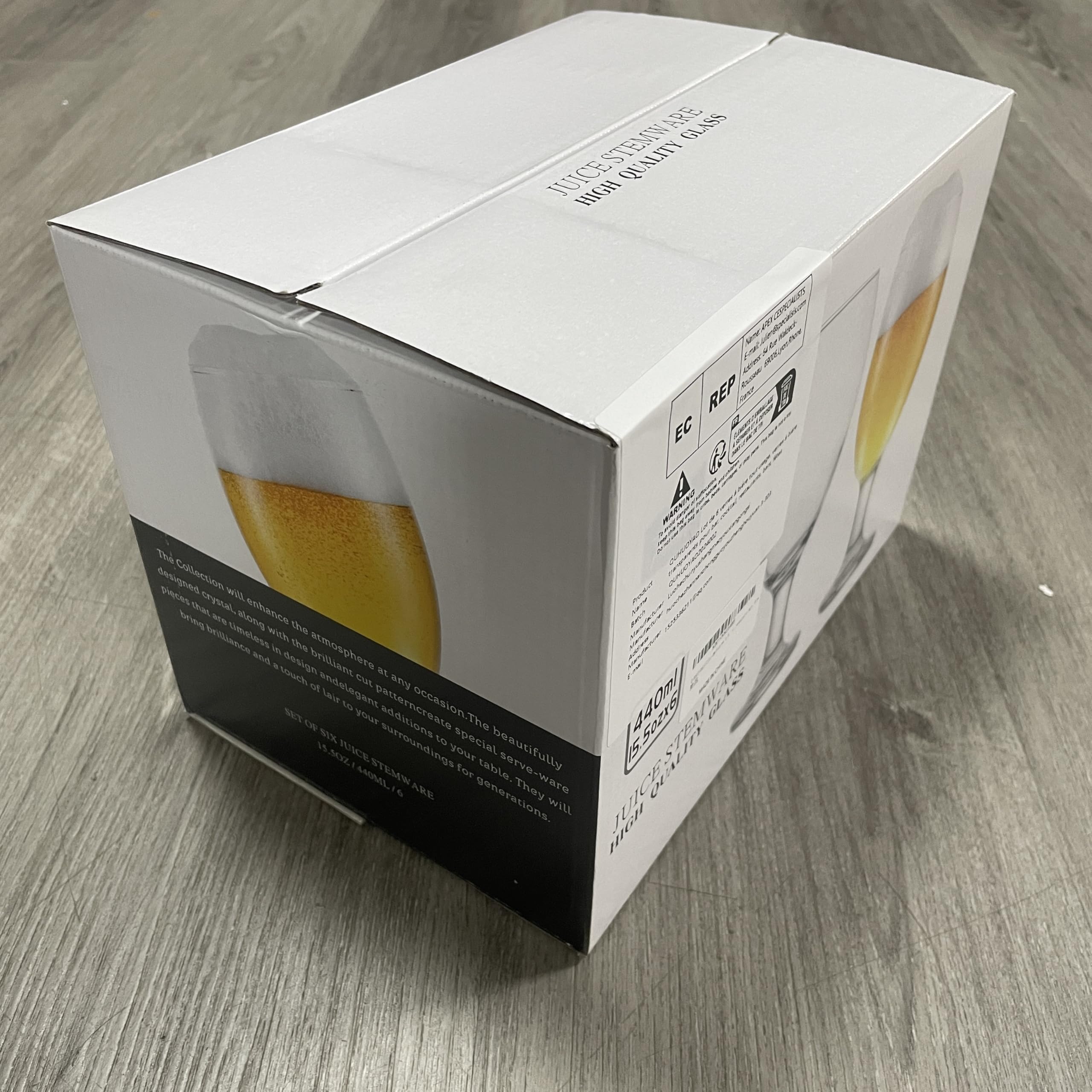 Lot de 6 verres à bière tout usage, verres à bière transparents pour bar, cocktail, restaurants, bars, fêtes