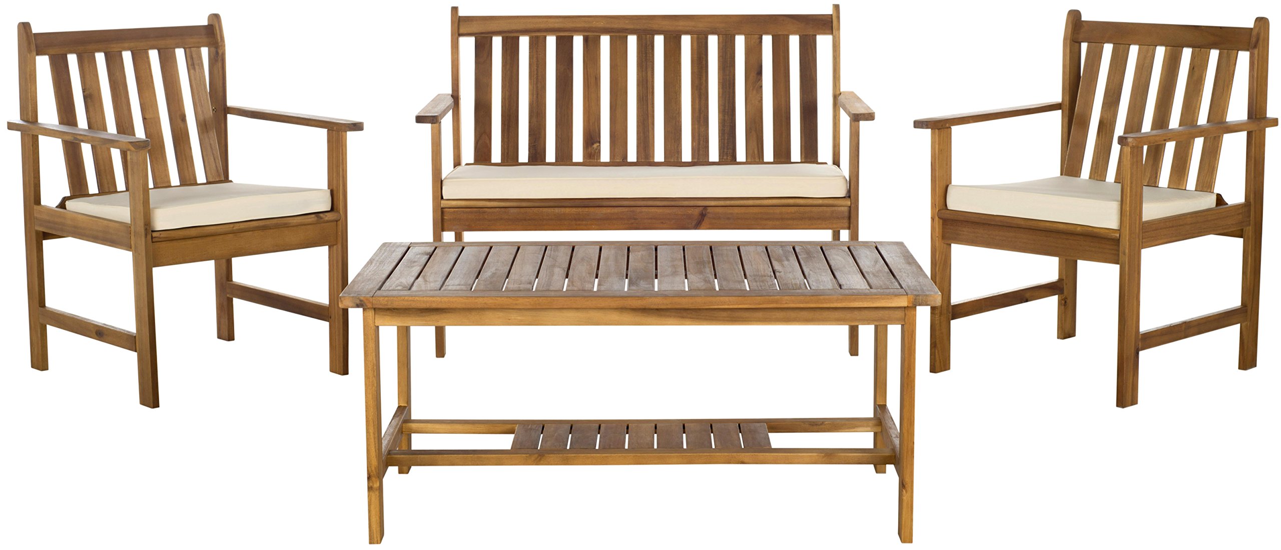 Safavieh 4-Piece Outdoor Collection Burbank Patio Set