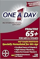 One A Day Proactive 65+ Multivitamin for Men & Women Over 65 - Supports Bone, Heart Health & Energy with Vitamins A, C, D, Zinc - 150 Tablets