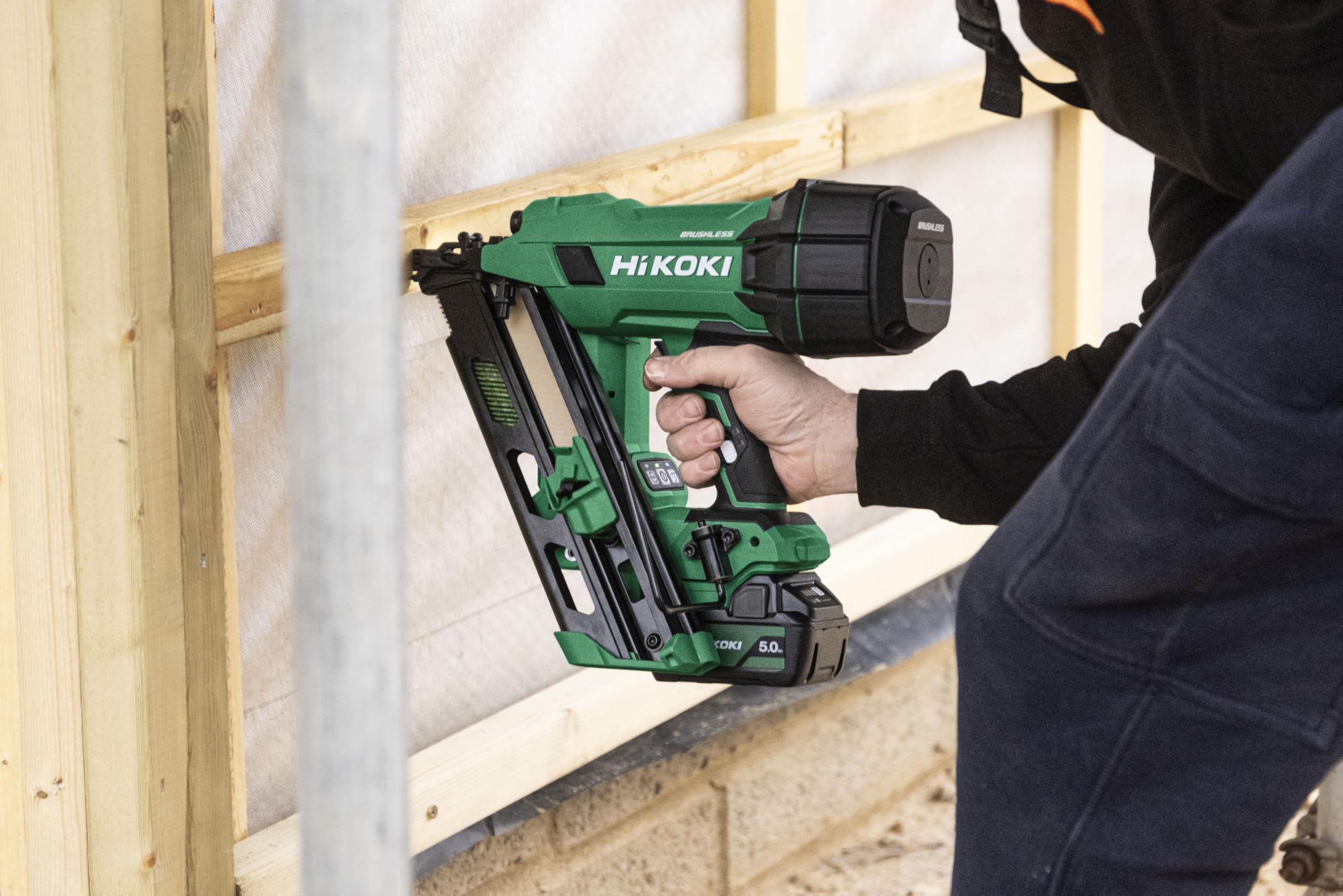 HiKOKI Akku-Streifennagler NR1890DCAW9Z 18V Brushless Druckluftnagler 50-90 mm 34 Grad Magazinwinkel