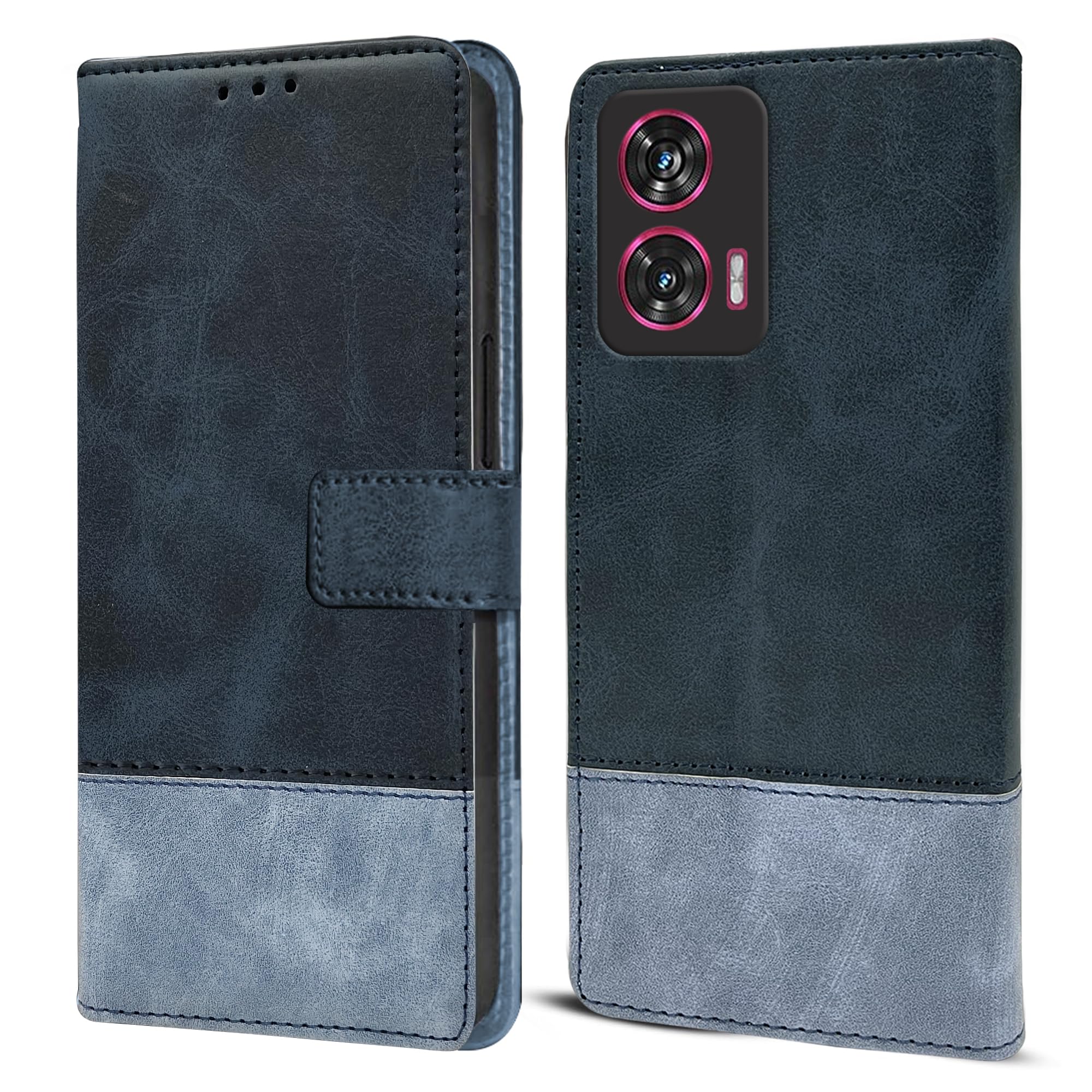 Jkobi Flip Cover Case for Motorola Moto Edge 50 Fusion (Professional Dual Leather Wallet with Magnetic Closure) Matte Blue (B0DDTDC2W3) Amazon Price History, Amazon Price Tracker