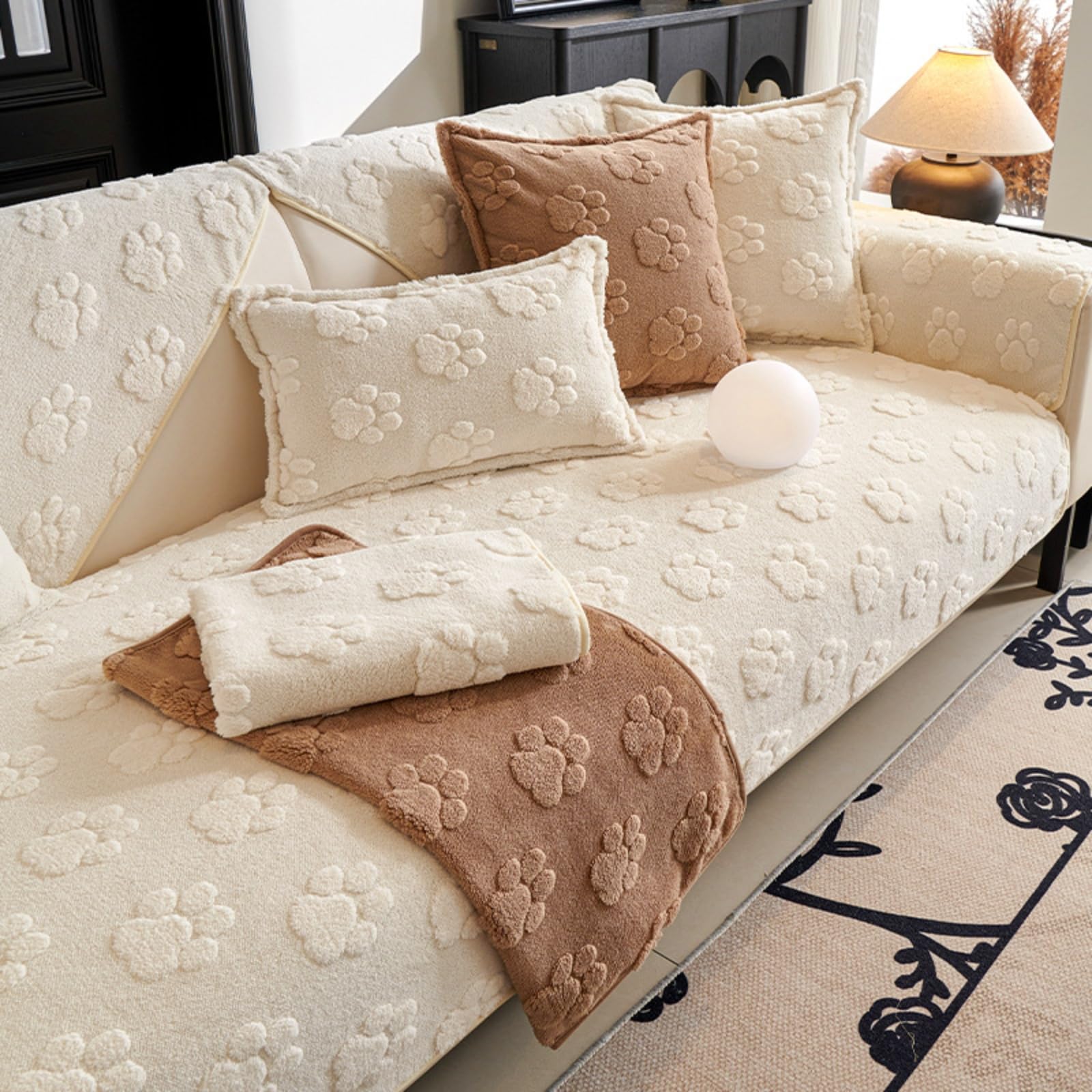 Housse de canapé antidérapante blanche 70x90cm pour protection meuble