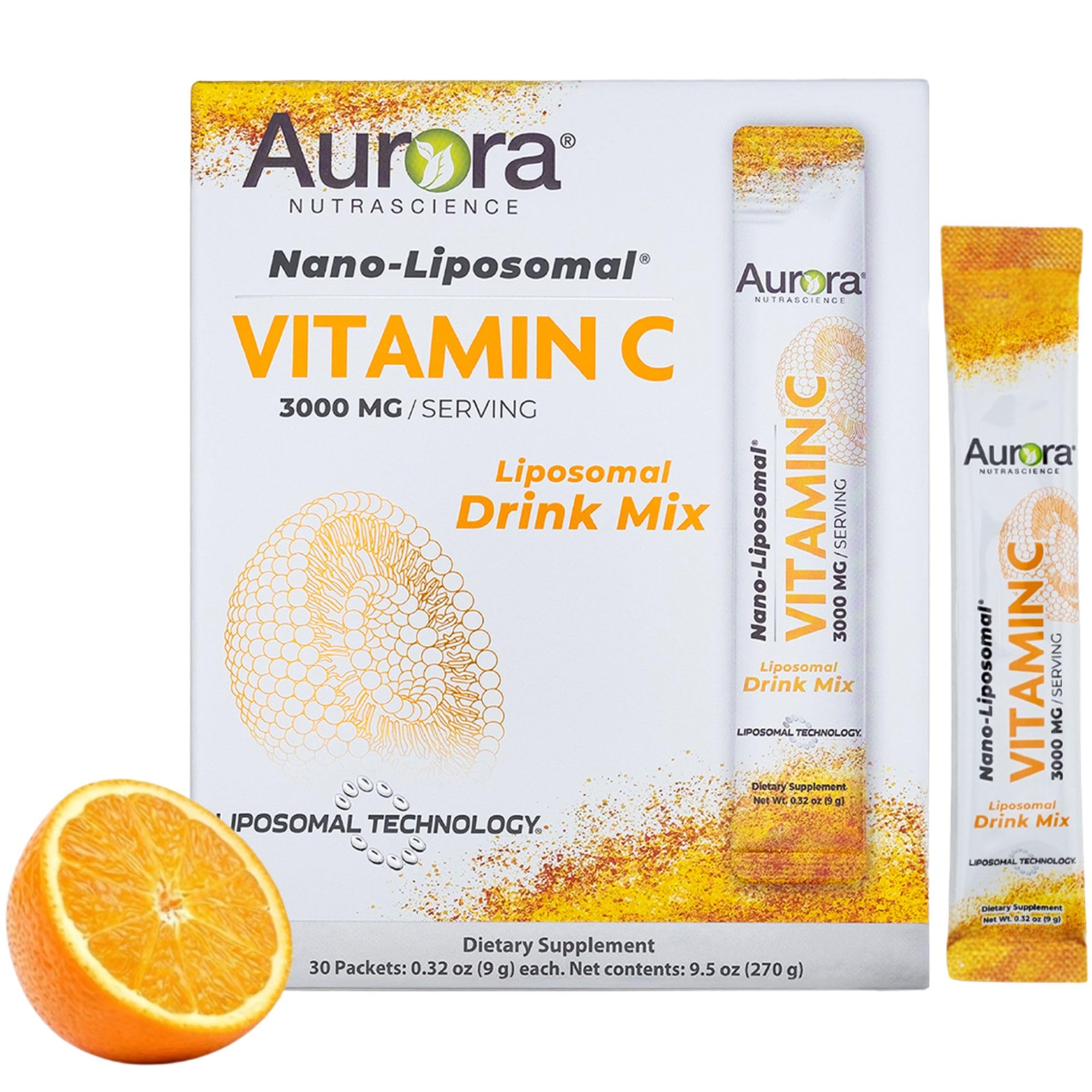 Vida Lifescience Vitamina C lipossomal em pó 3.000 mg, 30 sachês
